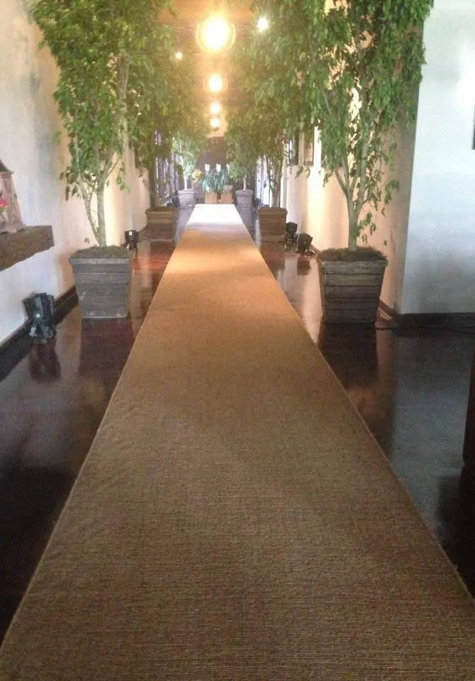 Passadeira de sisal no corredor