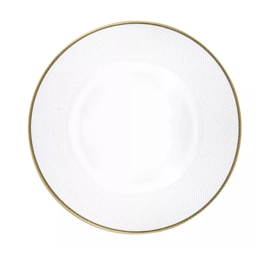 Sousplat Cristal Filete · Dourado · Dourado
