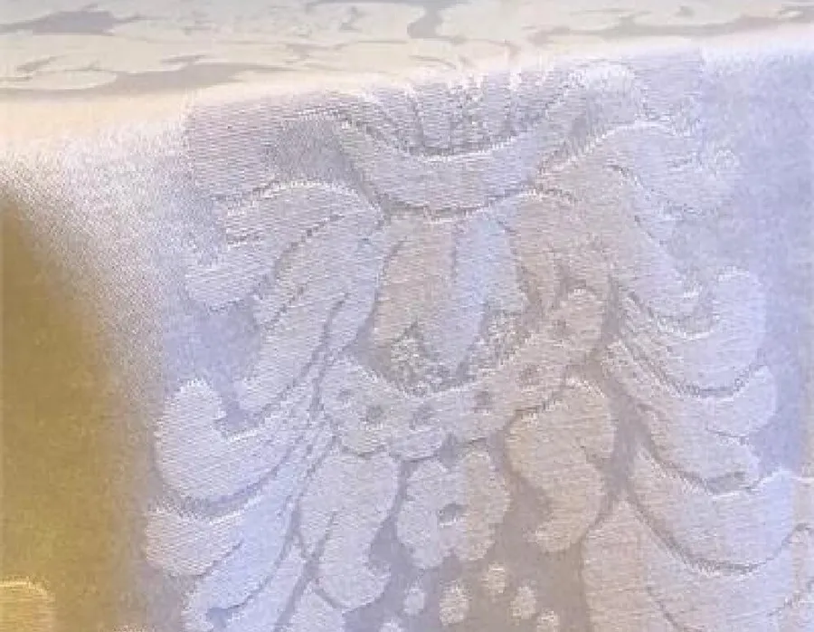 Toalha Adamascado · Branco · Branca · Ø 3,20 m