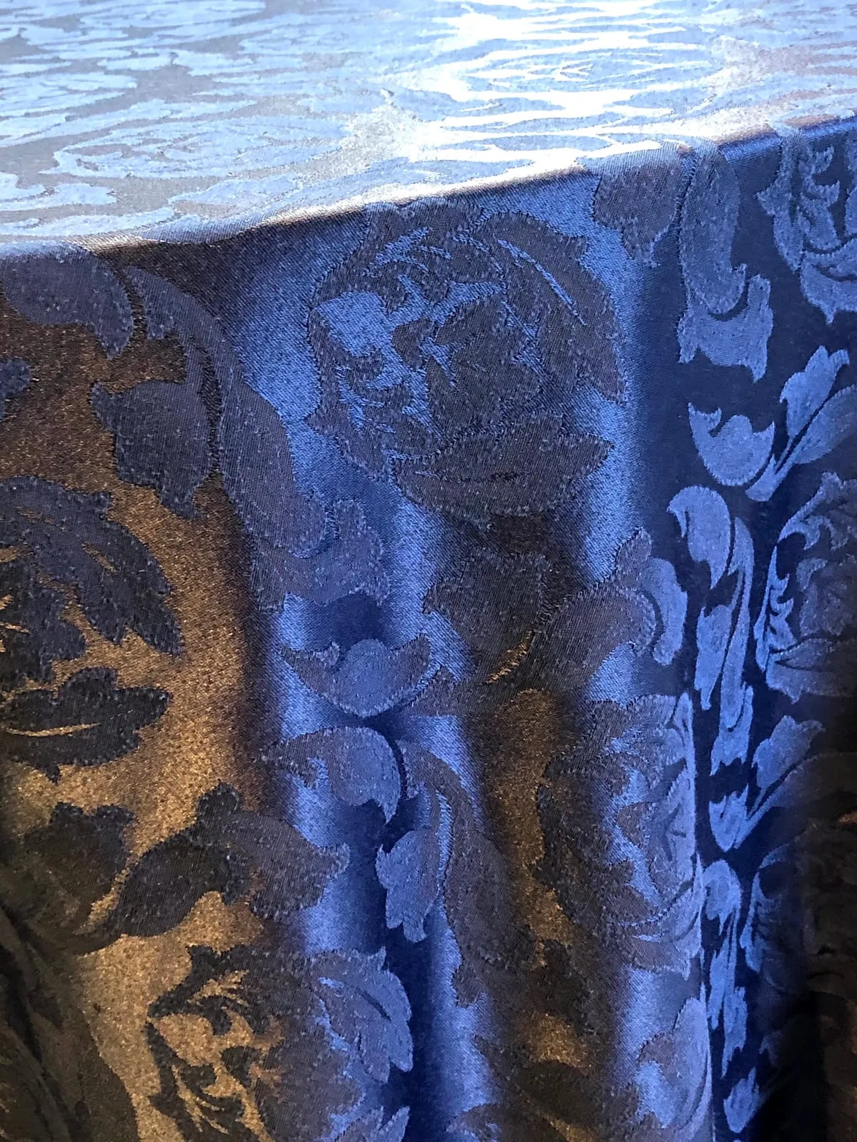 Toalha Jacquard Floral · Azul