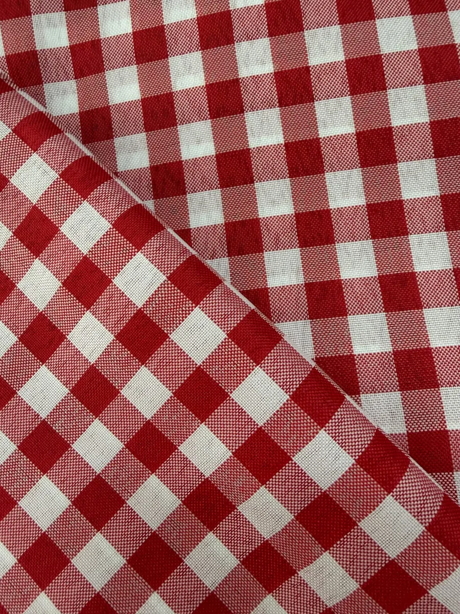 Tecido Xadrez · Vermelho e Branco · 1,50 × 10,00 m